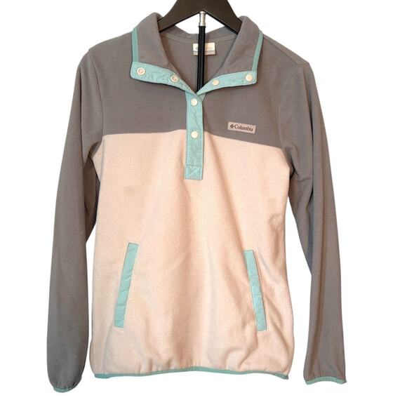 SALE! Columbia Fleece Sweatshirt - Size Small - Like New - Gray, Quarter Snap Up - Picture 5 of 14
